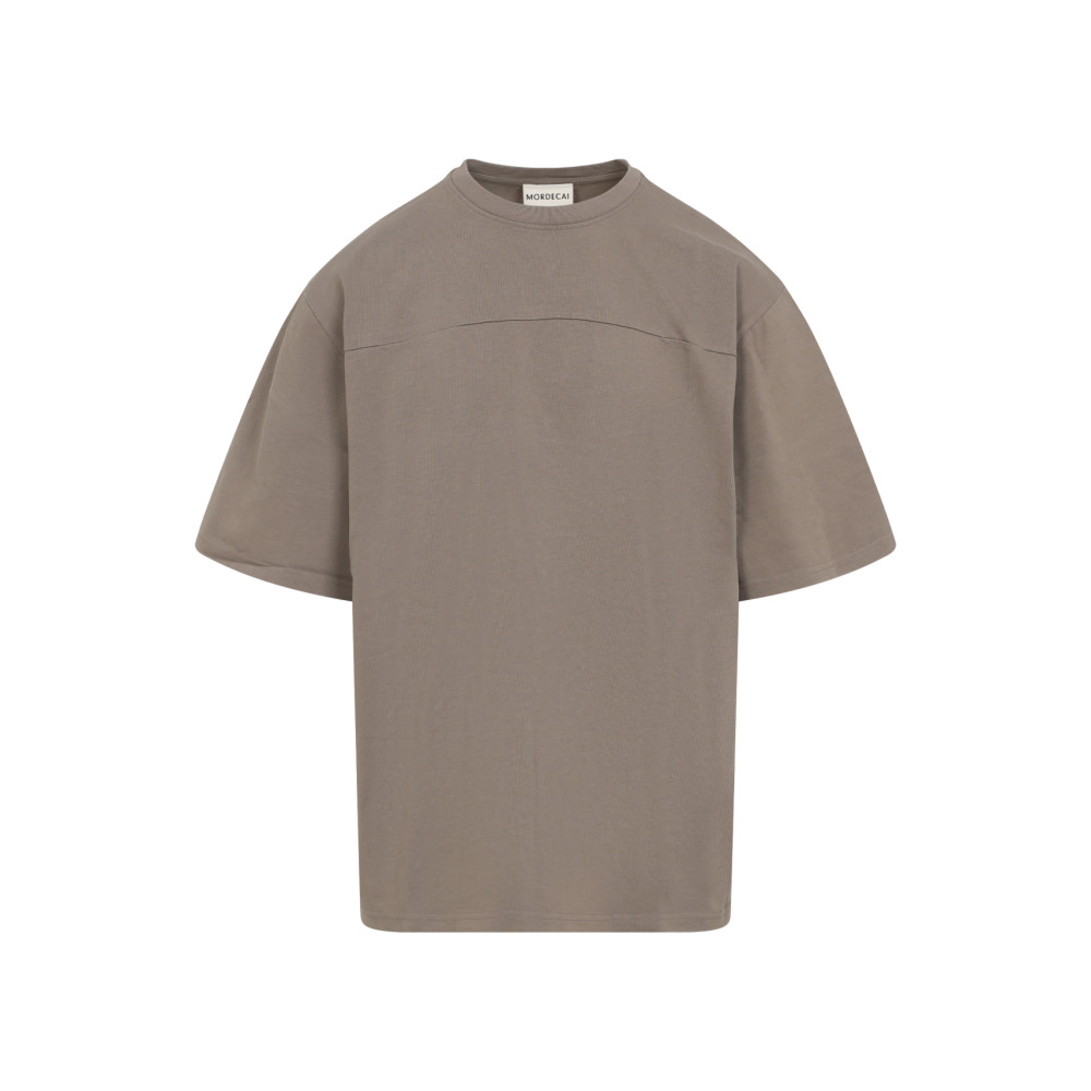 Mordecai Taupe T-shirt With Sporty Stripes In Gray
