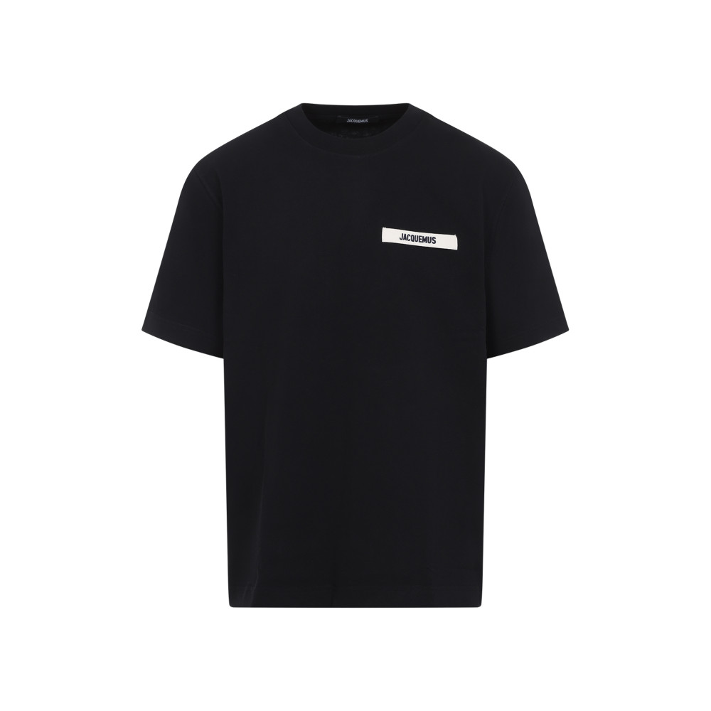 Jacquemus Gros Grain Crewneck T-shirt In Black