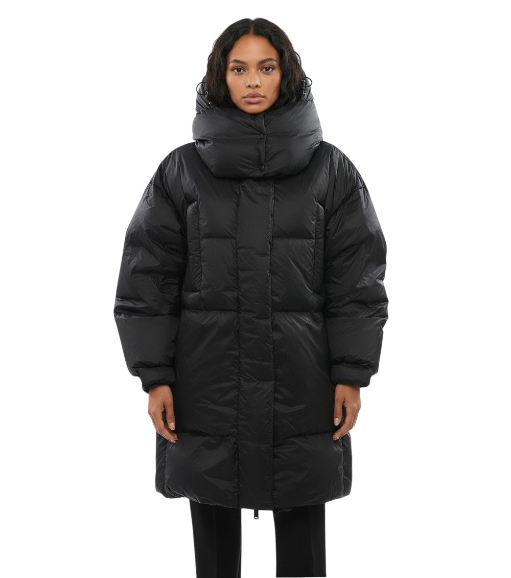 Bacon Black Quilted Hood Jacket