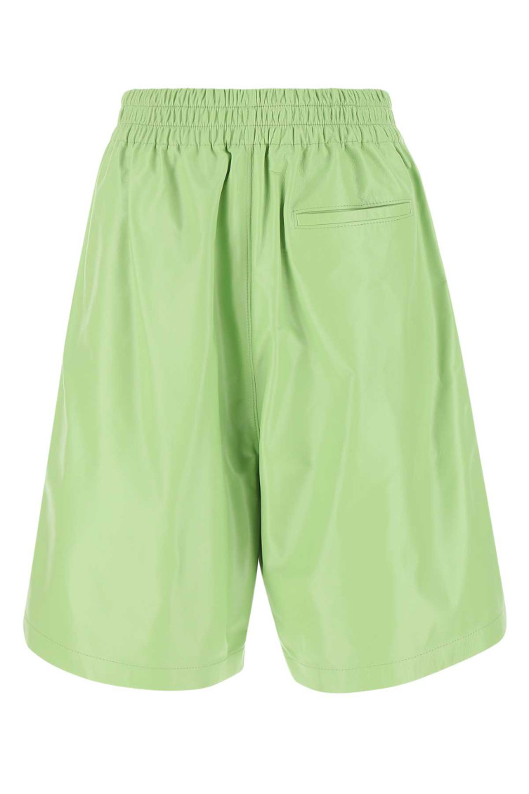 ショートパンツ BOTTEGA VENETA Pastel Green Leather Shorts Bottega Veneta Pastel green leather shorts for Women Online