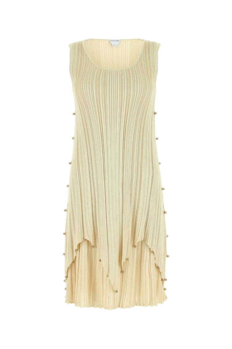 BOTTEGA VENETA GOLD POLYESTER BLEND DRESS
