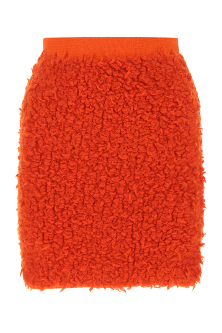 Shop Bottega Veneta Red Wool Blend Skirt