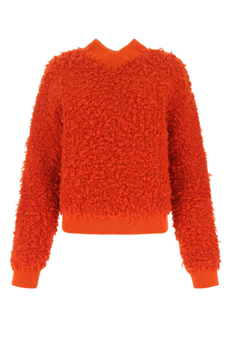 Bottega Veneta Women Red Boucle Sweater In Red
