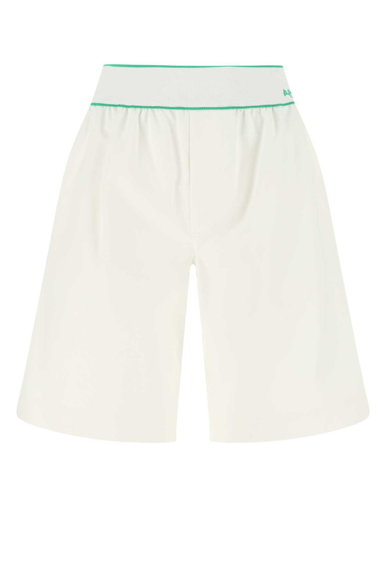 Bottega Veneta White Cotton Bermuda Shorts