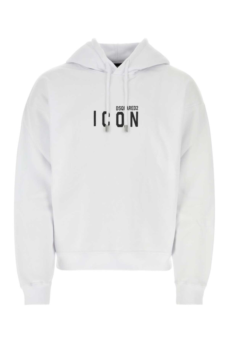 Shop Dsquared2 White Cotton Sweatshirt