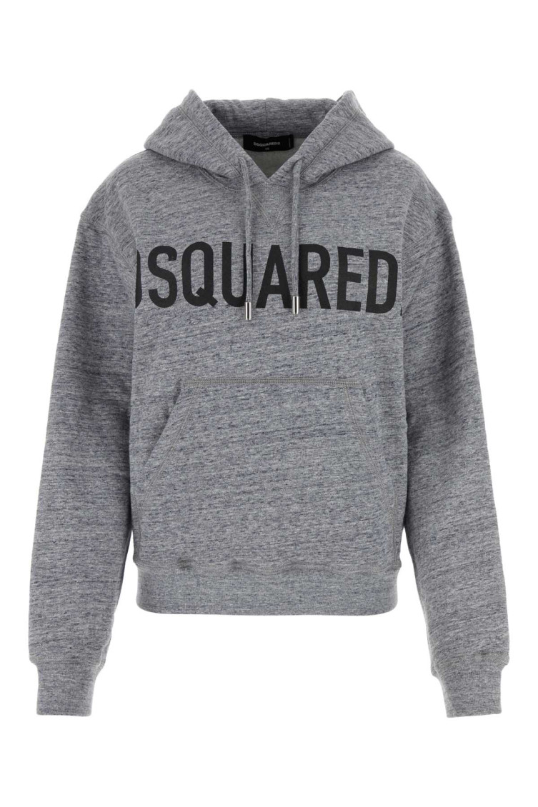 Dsquared2 Dsquared Melange Grey Cotton Sweatshirt In Light Grey
