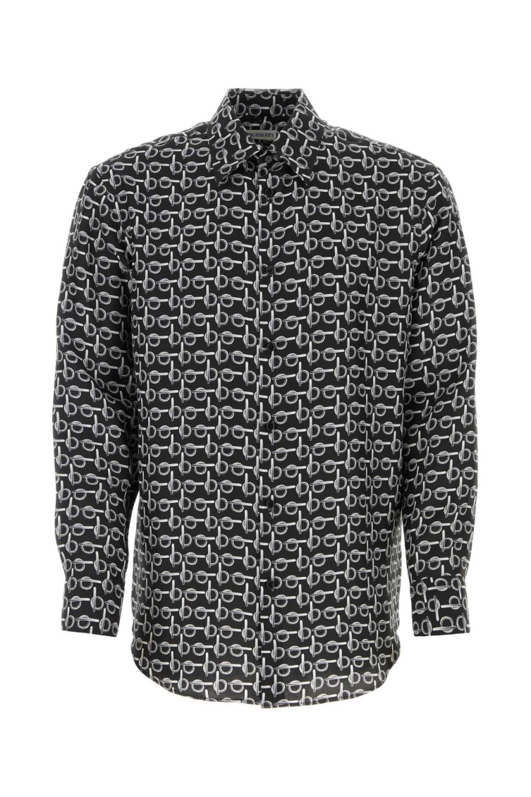 Shop Burberry Black Oversize Shirt