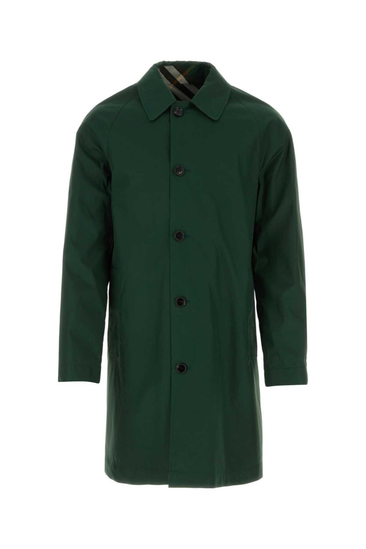 Burberry Reversible Gabardine Overcoat Long Sleeves In Multi