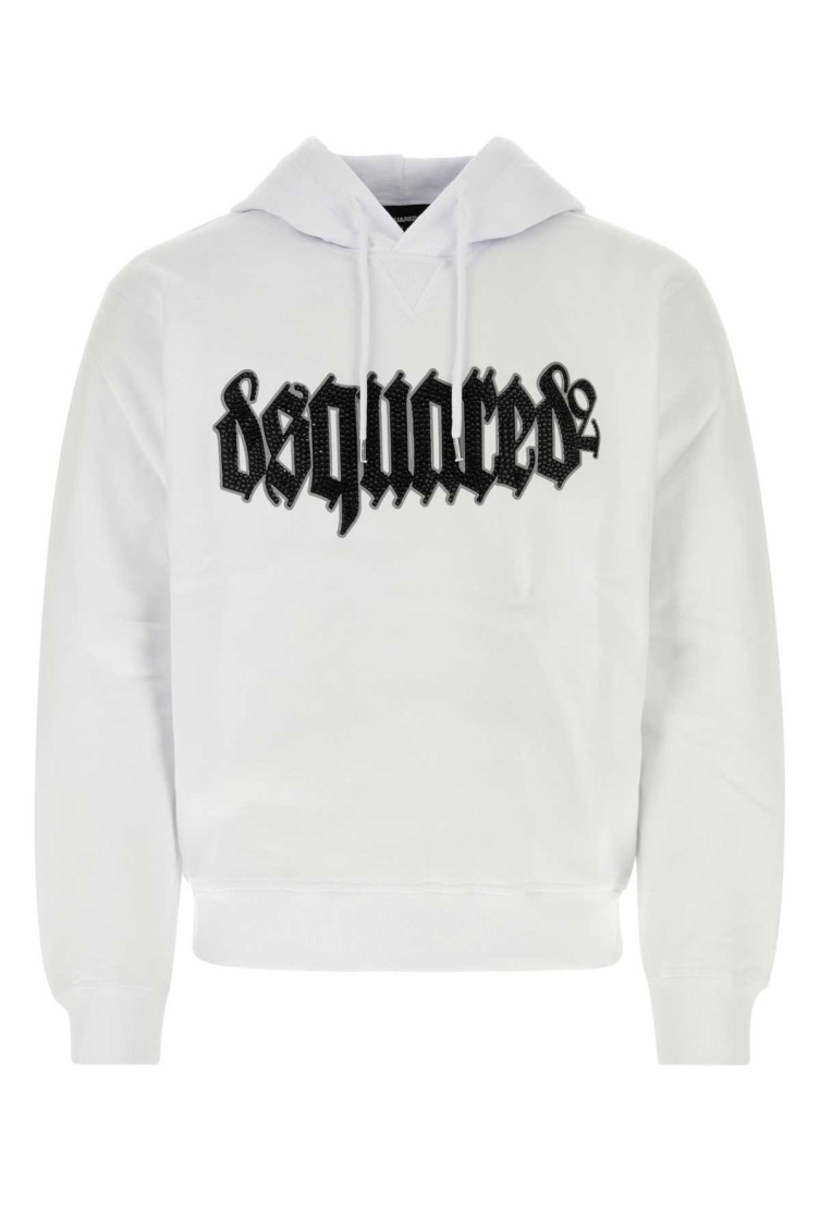 Dsquared2 White Cotton Sweatshirt In White