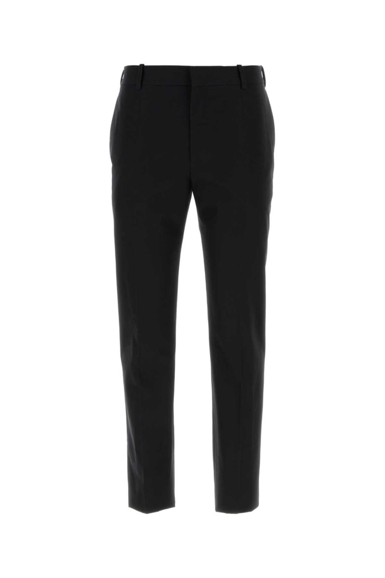 Alexander Mcqueen Alexander Mc Queen Organic Cotton Trousers In Black