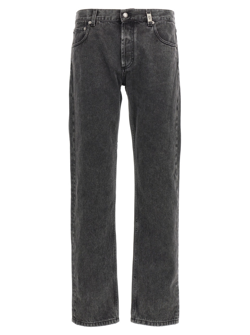 Alexander Mcqueen Alexander Mc Queen "metal Plate" Jeans In Black