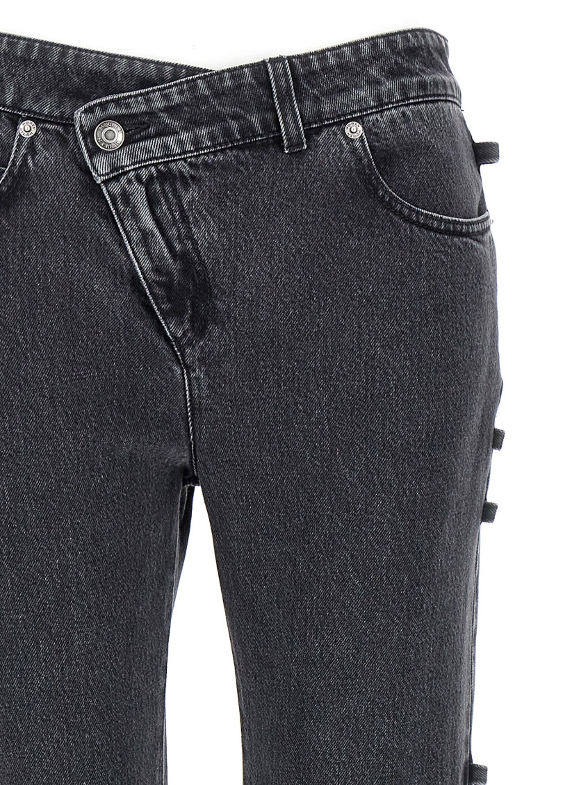 デニム・ジーパン alexander mcqueen Jeans asymmetric closure Alexander Mcqueen Black Jeans asymmetric closure for Women