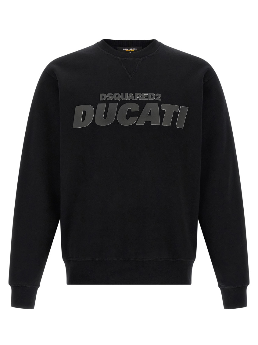 Dsquared2 X Ducati Capsule Crewneck Sweatshirt In Black