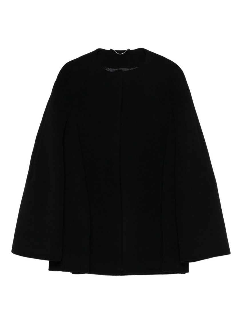 Totême Black Wool Bell-sleeve Coat