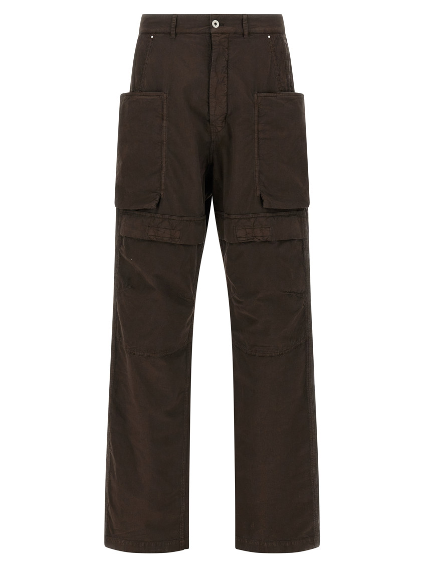 Rick Owens Black Stefan Cargo Pants In Brown