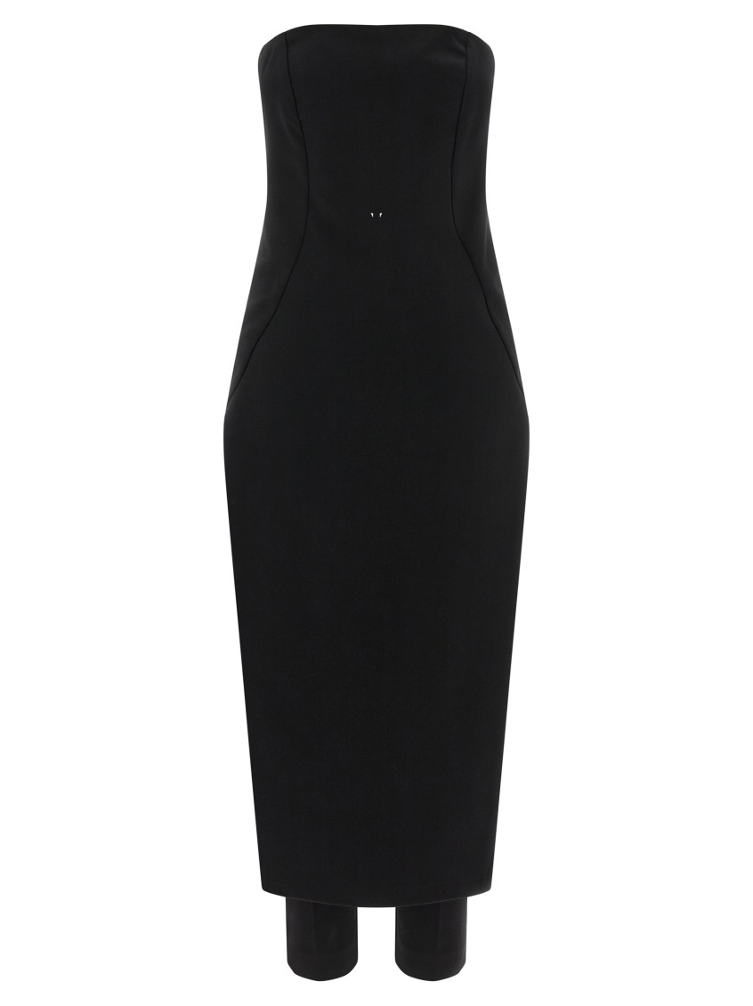 Pinko Jumpsuit With Skirt-effect Front In Black