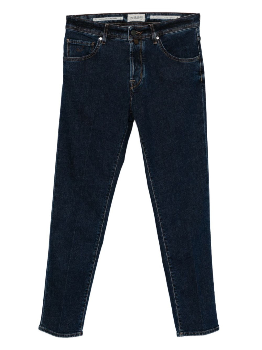 Jacob Cohen Men Slim Fit Cropped Denim Jeans In Blue
