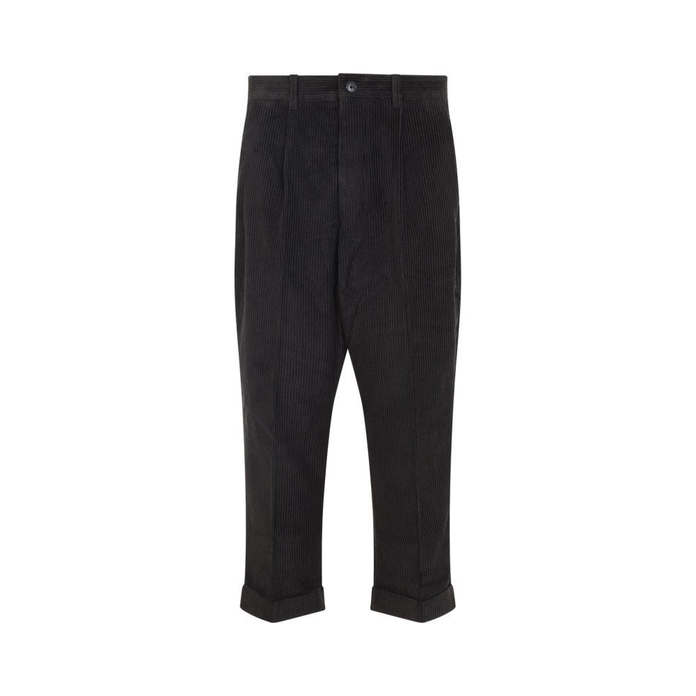 Ami Alexandre Mattiussi Grey Tapered Fit Pants In Black