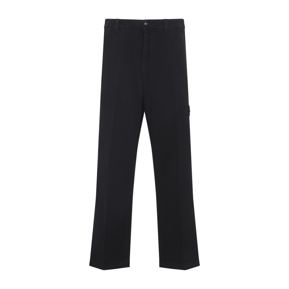 Stone Island Logo-patch Straight-leg Pants In Animal Print