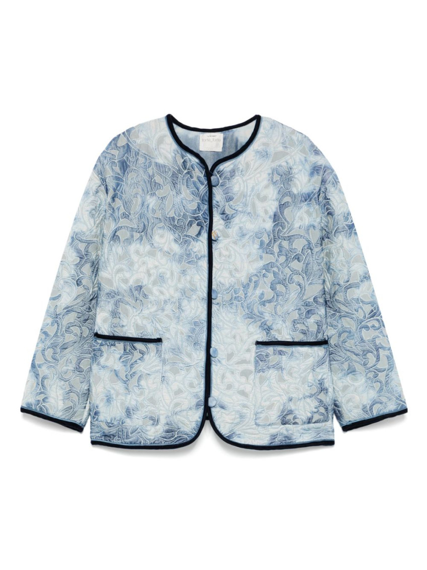 Forte Forte Floral Pattern Cotton Jacket Featuring Pockets In Multi