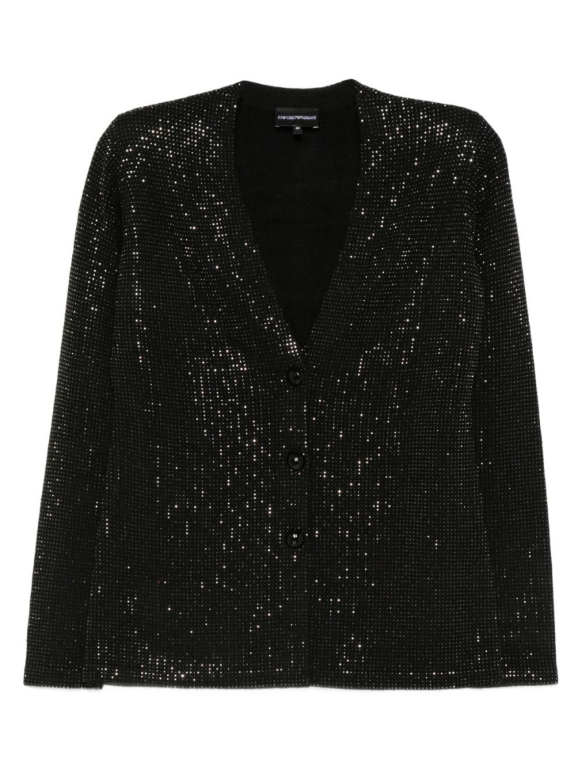 Emporio Armani Wool Blend Single-breasted Jacket In Black