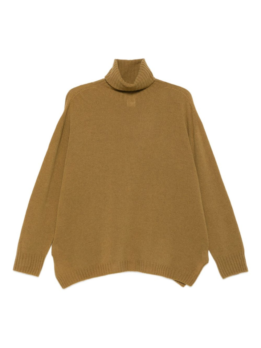 Alysi Cashmere Turtle-neck Jumper In Yellow