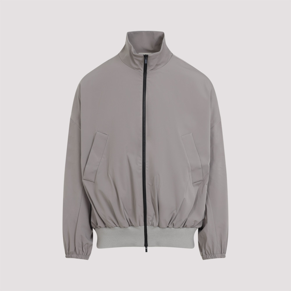 Fear Of God High Neck Track Jacket With Balloon Sleeves In Grey
