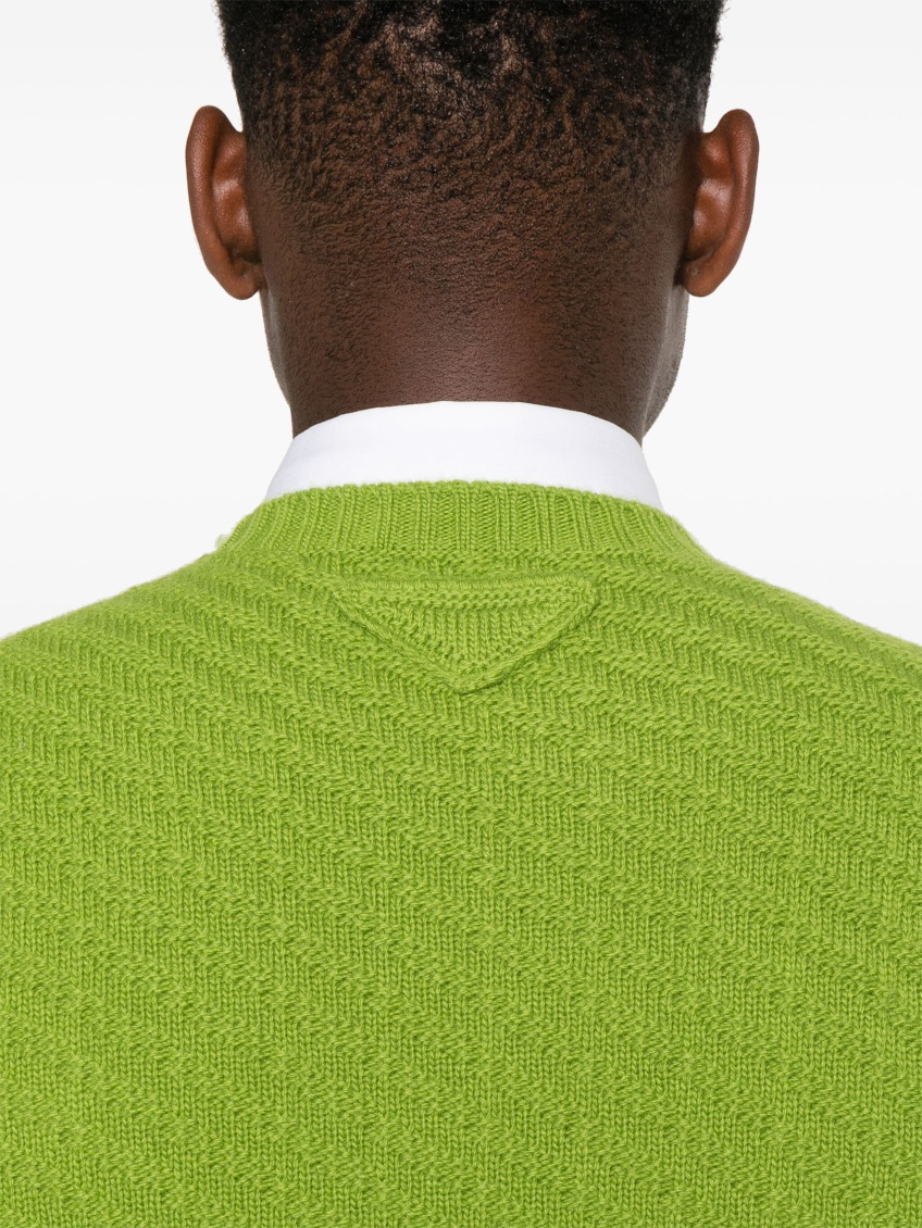 Prada Lime Green Crewneck Sweater for Men Online USA at Darveys.com