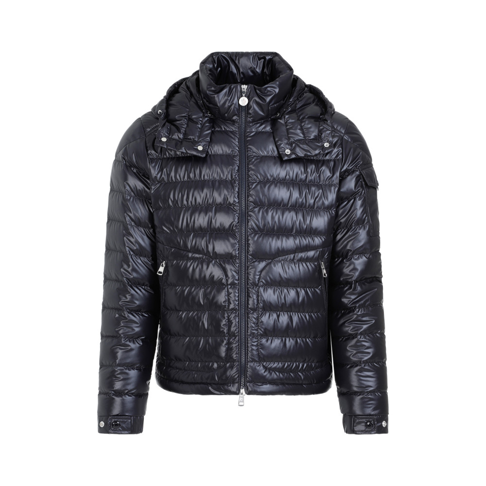 Moncler Lauros Recycled Polyester Down Jacket In Animal Print