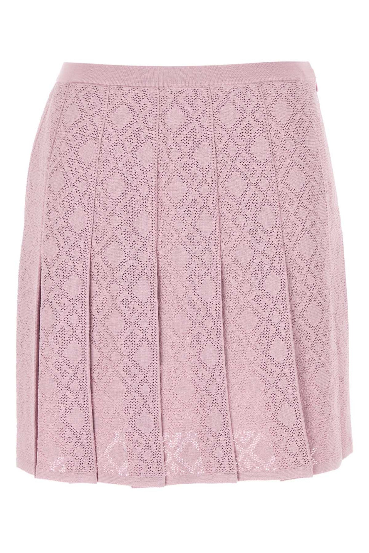 Givenchy Pleated Mini Skirt With Ribbed Waistband For Women In Pink