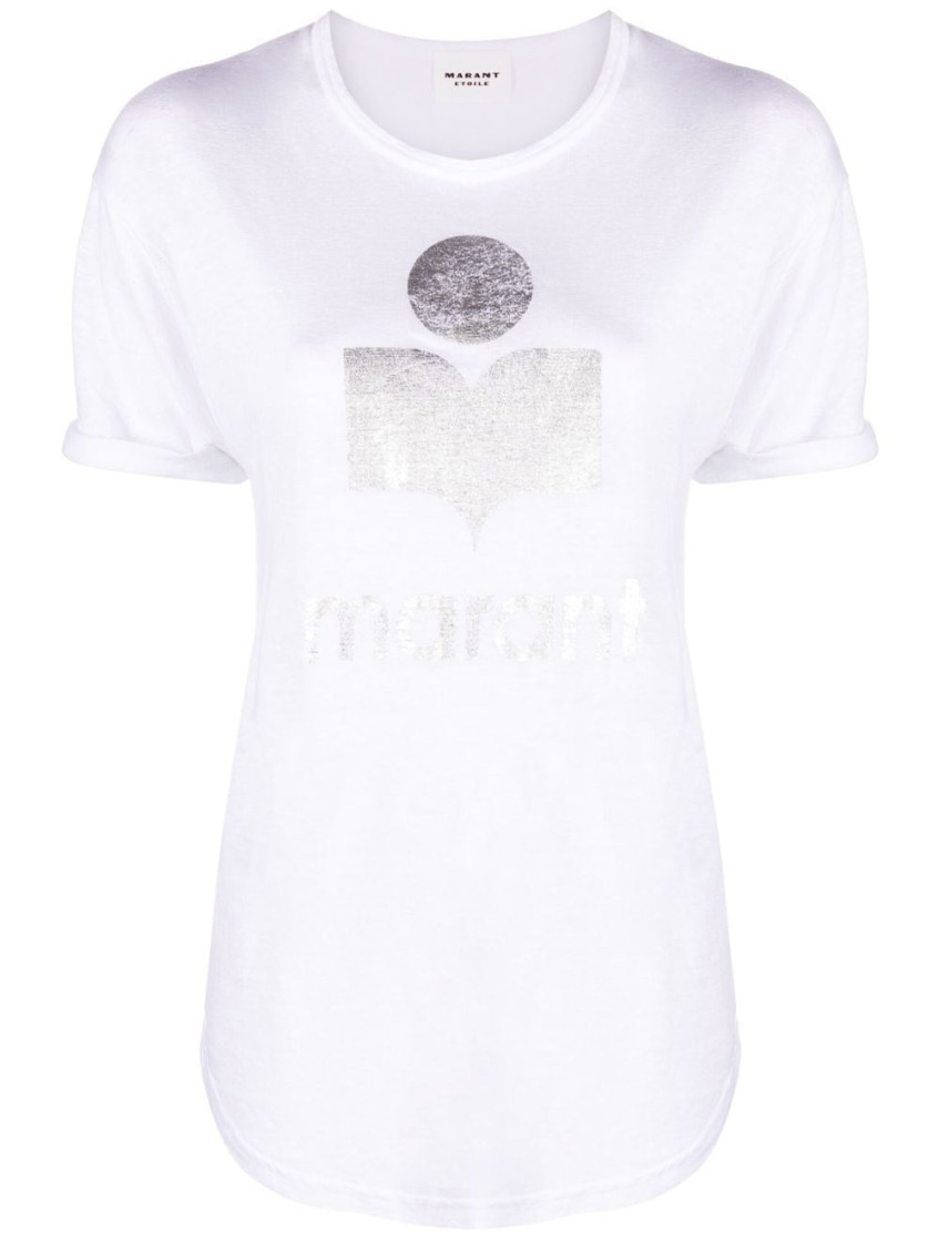 Isabel Marant White White Koldi Linen T-shirt In White
