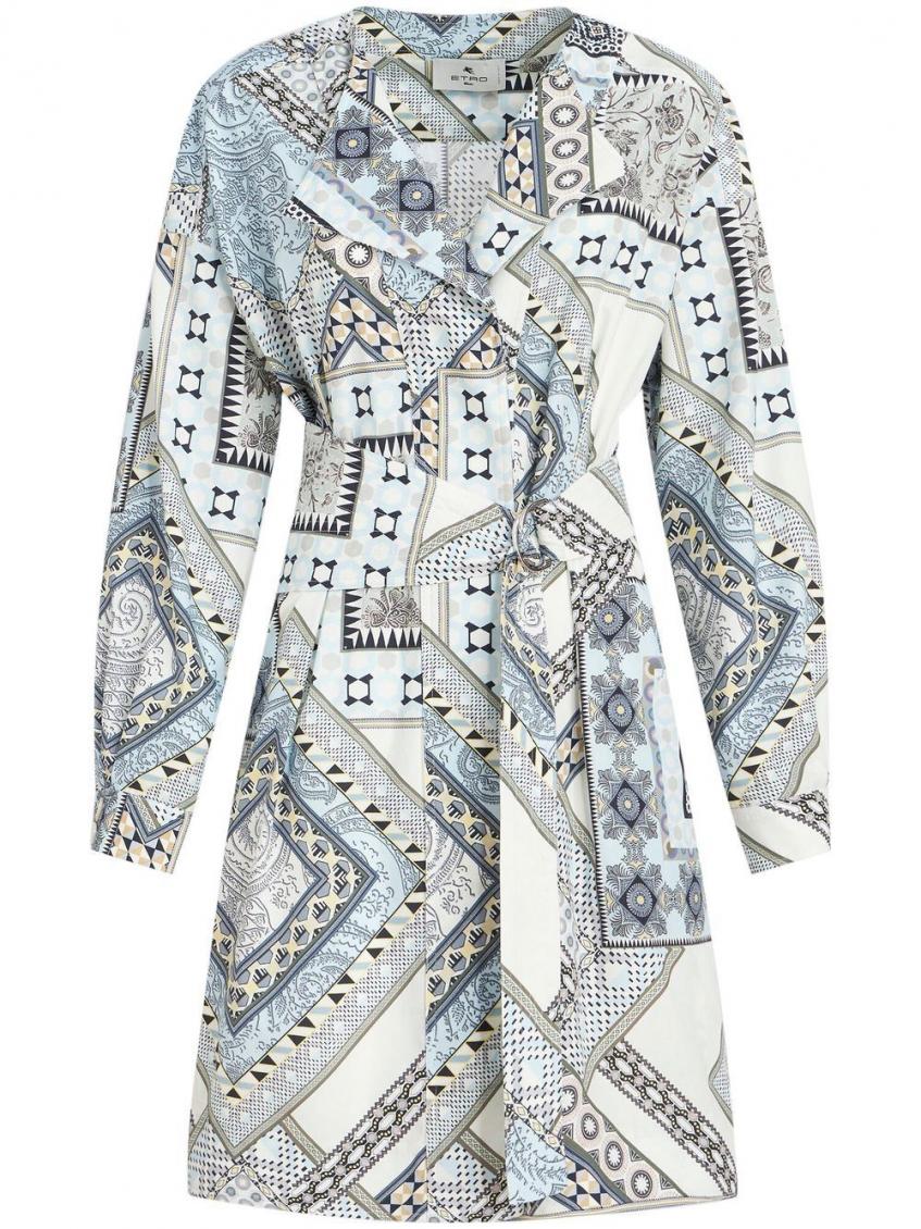 ワンピース Etro Chemisier Dress Etro Cotton Dress In Clear Blue | ModeSens