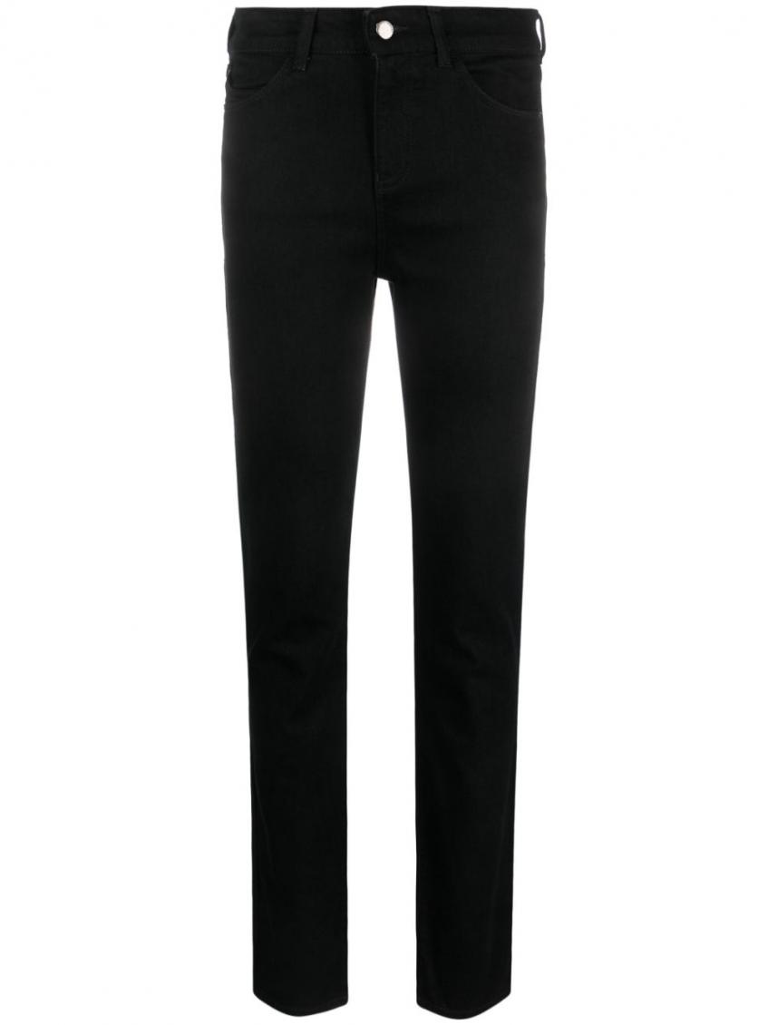Emporio Armani Slim-fit Stretch Cotton Jeans With Belt Loops In Black