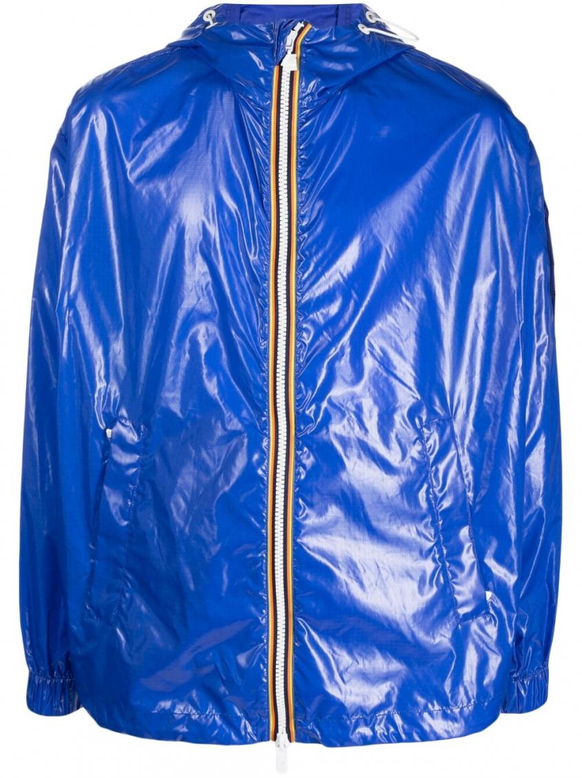 K-way Royal Blue Lightweight Hooded Jacket In Royal Blue