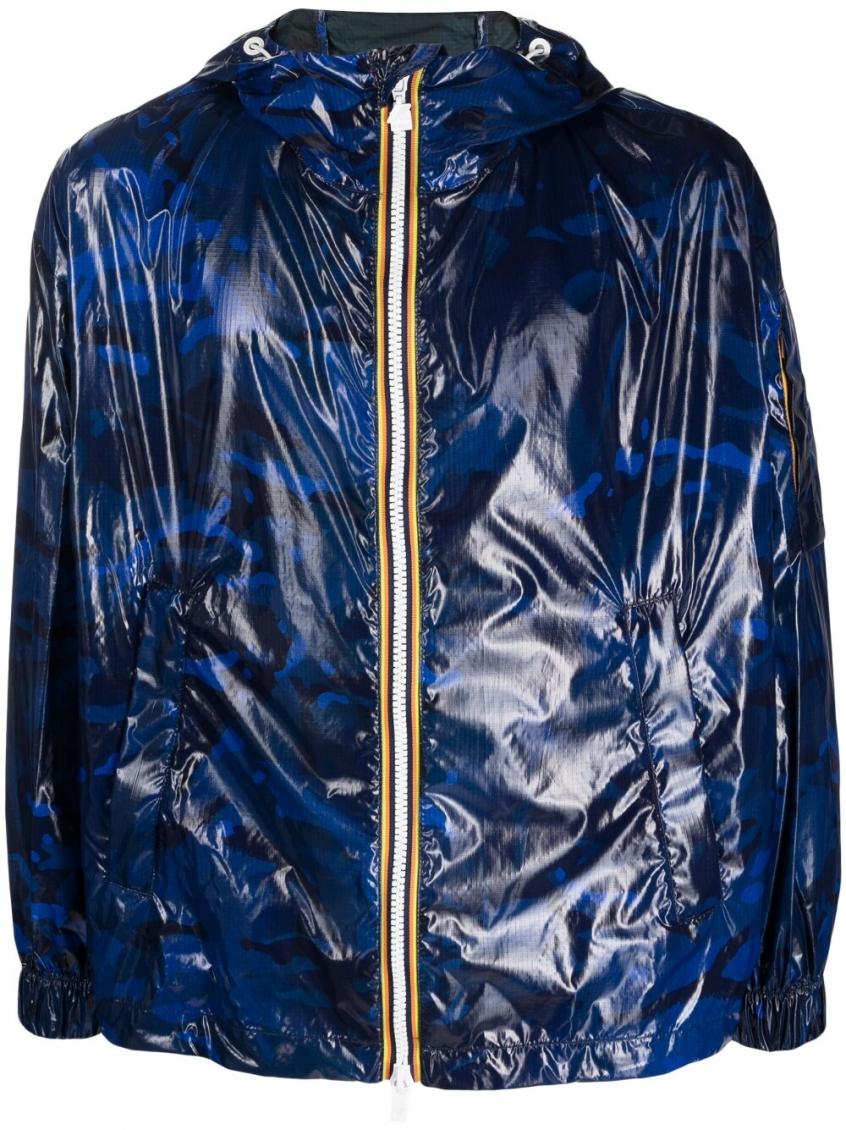 K-way Navy Blue Claudey Hooded Jacket In Navy Blue