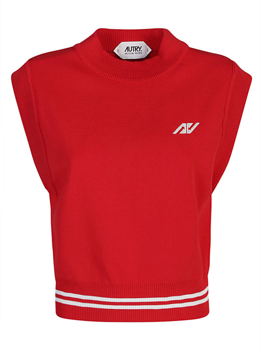 Shop Autry Red Red Logo Vest