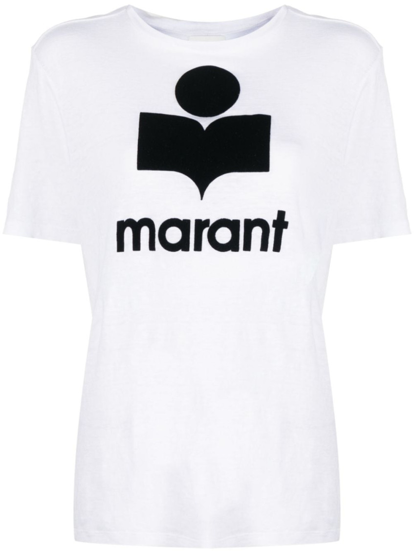 Isabel Marant White White Zewel Linen T-shirt In White