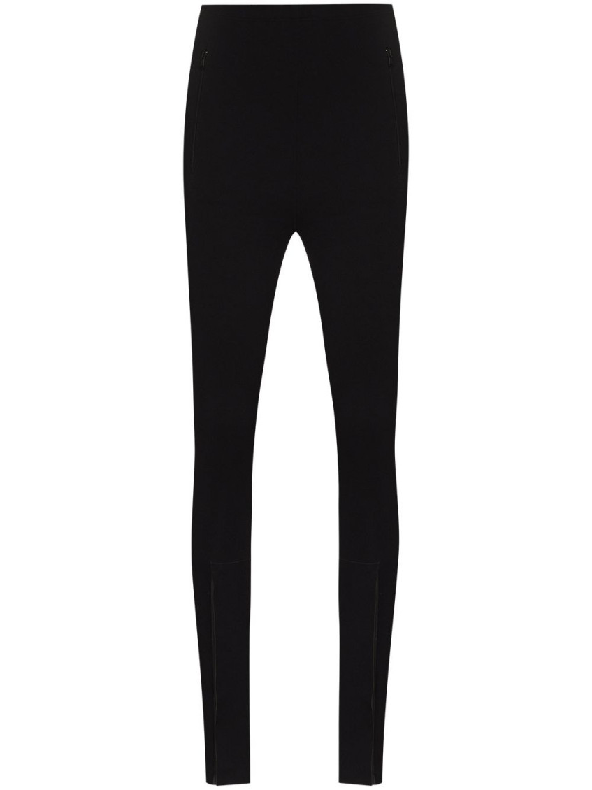 Shop Wardrobe.nyc Black Black Front Zip Leggings