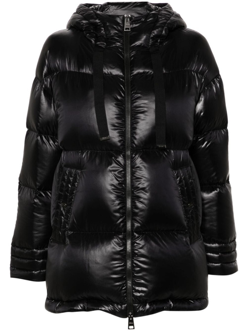 Herno Drawstring Hooded Jacket In Black