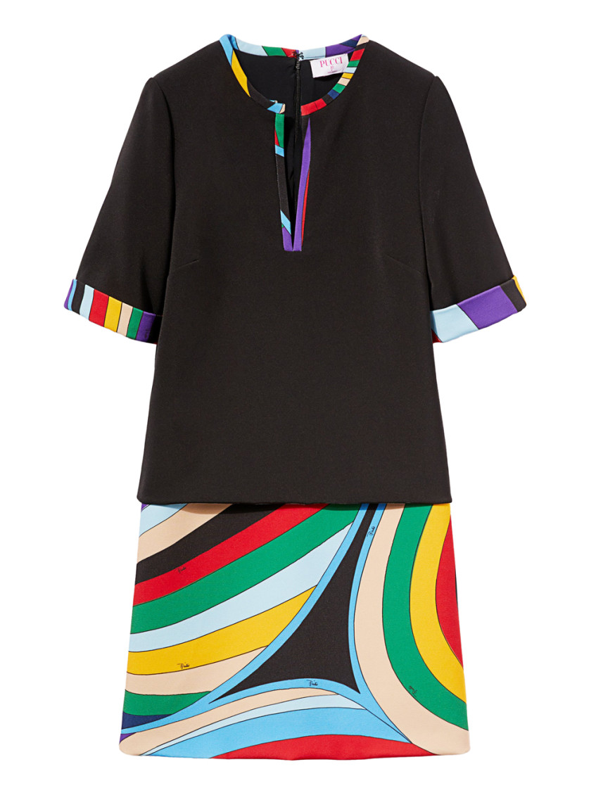 Pucci Mini Robe Imprimée Iride In Black