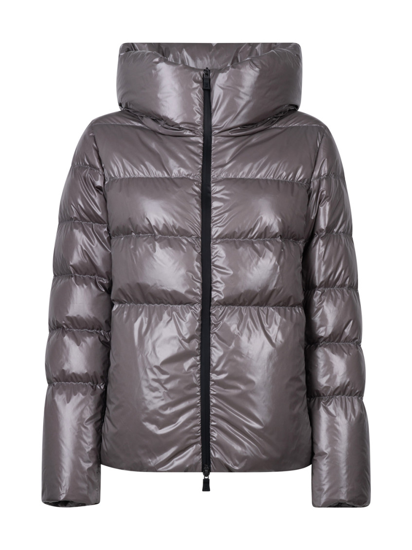 Herno Laminar Down Jacket In Glazed Ripstop 2l Clothing In Grey
