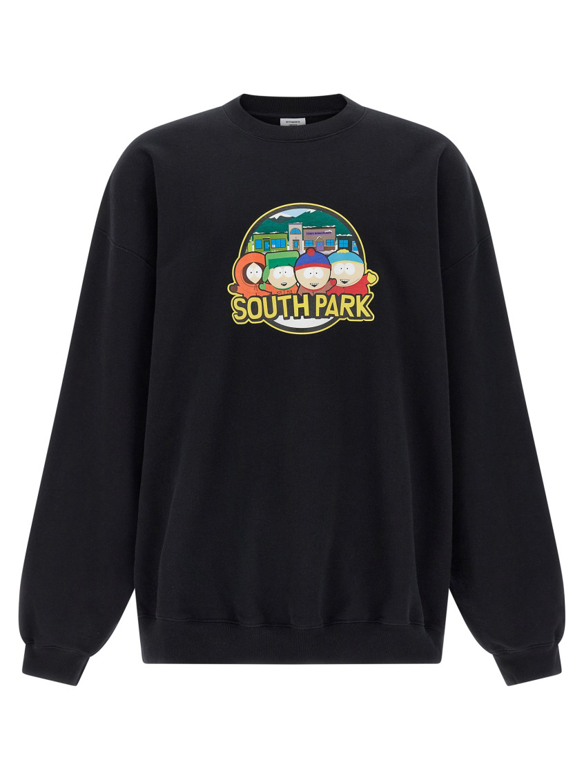 Vetements Black Runway 'south Park' Oversized Sweatshirt In Black