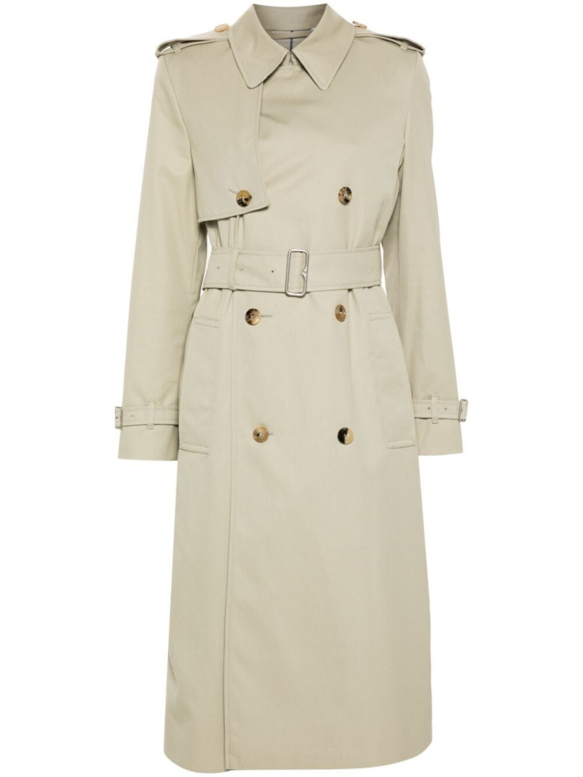 Burberry Trench Coat With Belted Waist And Epaulettes In Beige