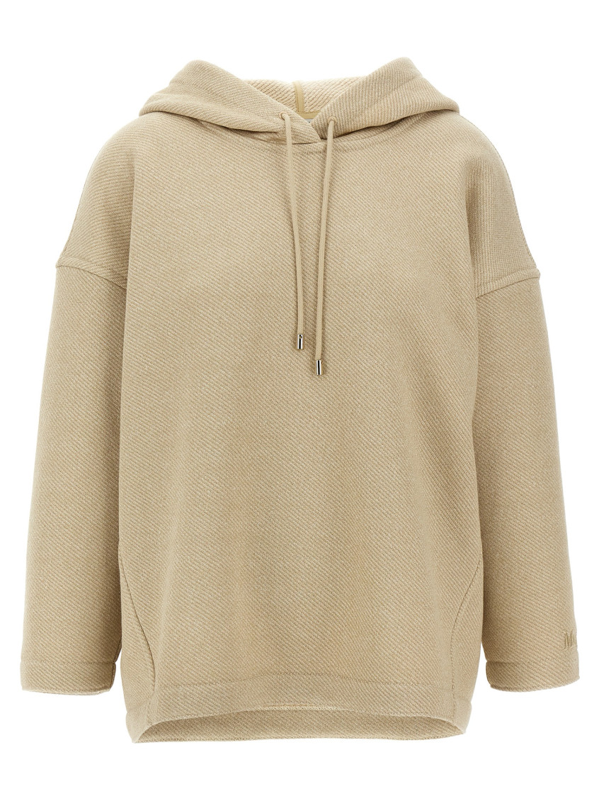 Max Mara Women Sand Cotton Blend Rally Sweatshirt In Beige