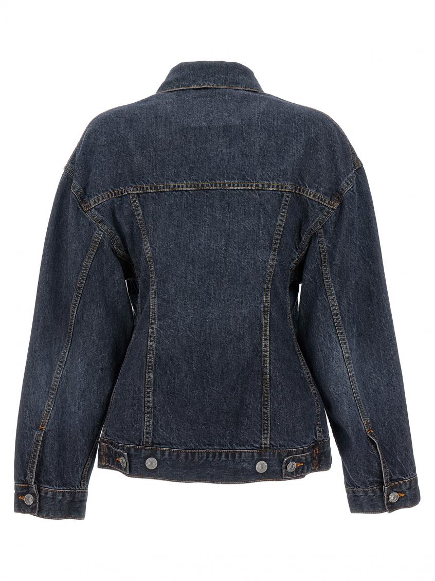 ジャケット BALENCIAGA Dark blue denim Hourglass jacket Balenciaga Dark blue denim Hourglass jacket for Women Online