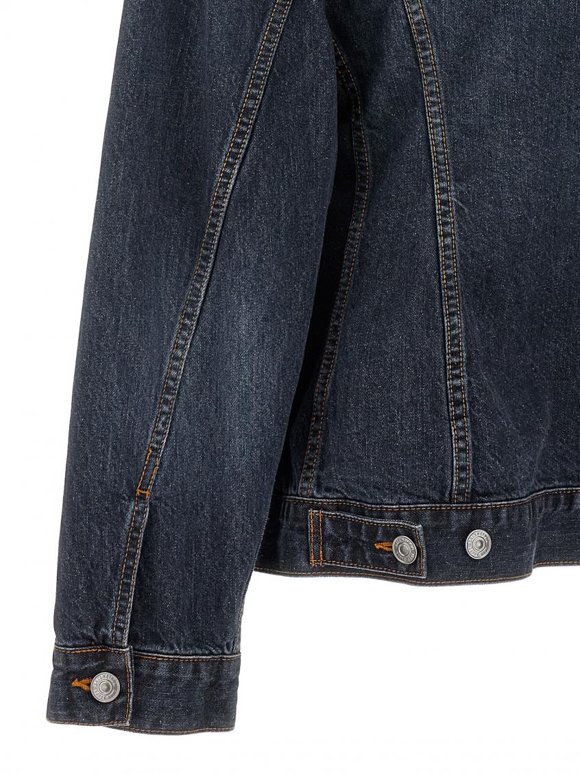 ジャケット BALENCIAGA Dark blue denim Hourglass jacket Balenciaga Denim Hourglass Jacket - Bergdorf Goodman