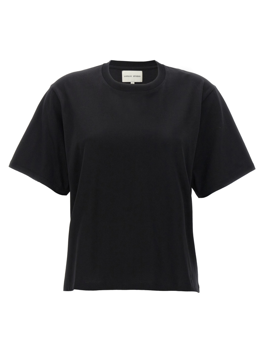 Shop Loulou Studio Black Crew-neck T-shirt