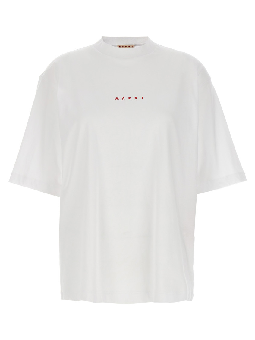 Marni White Cotton Knit T-shirts And Polos In White