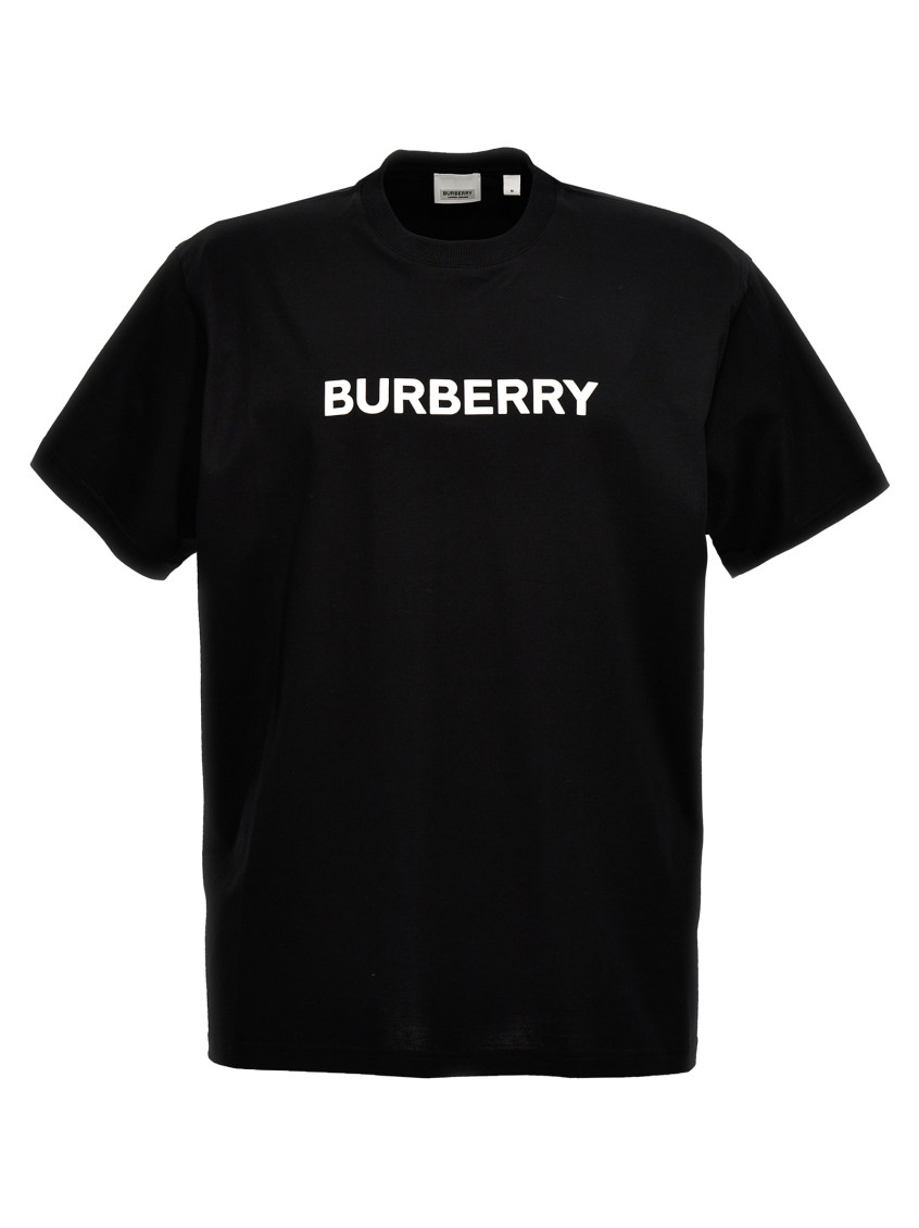 Shop Burberry Black Logo Print T-shirt