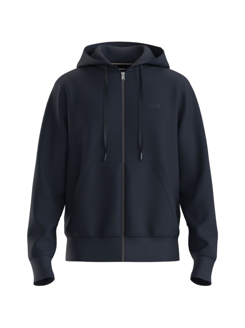Hugo Boss Navy Blue Classic Zip-Up Hoodie for Men Online USA at Hugo Boss Navy Blue Classic Zip-Up Hoodie for Men Online USA at